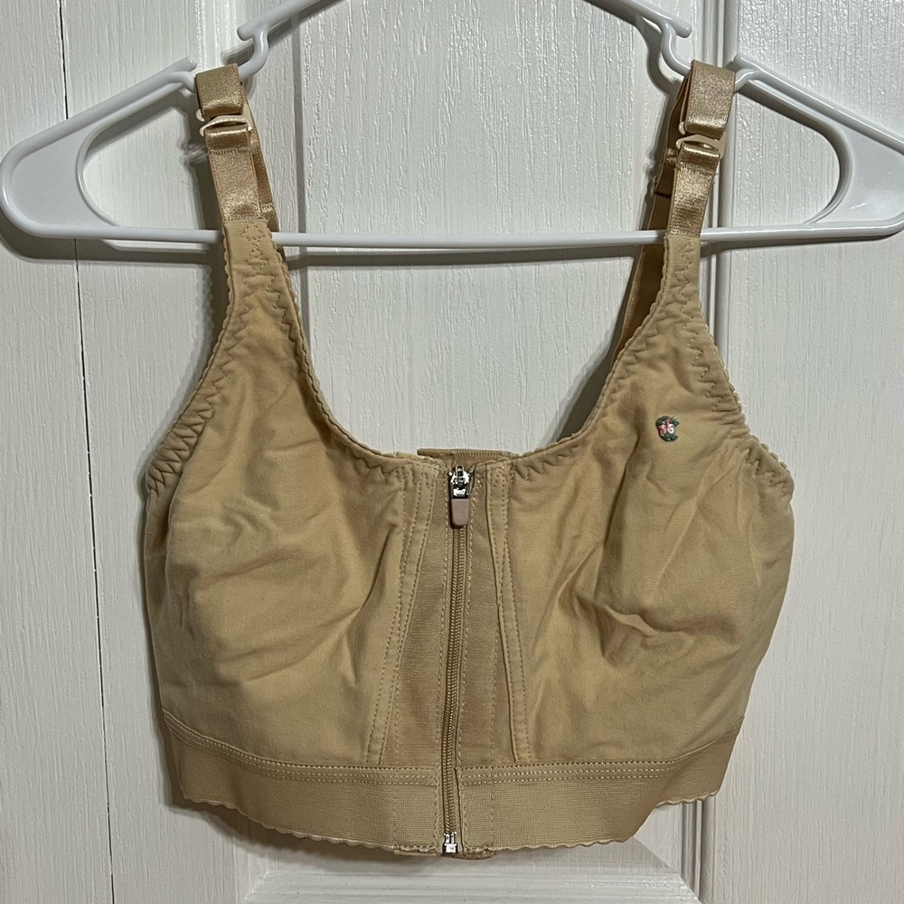 Design Veronique Front-Zippered Cotton Medical/Sports Bra - Medium
